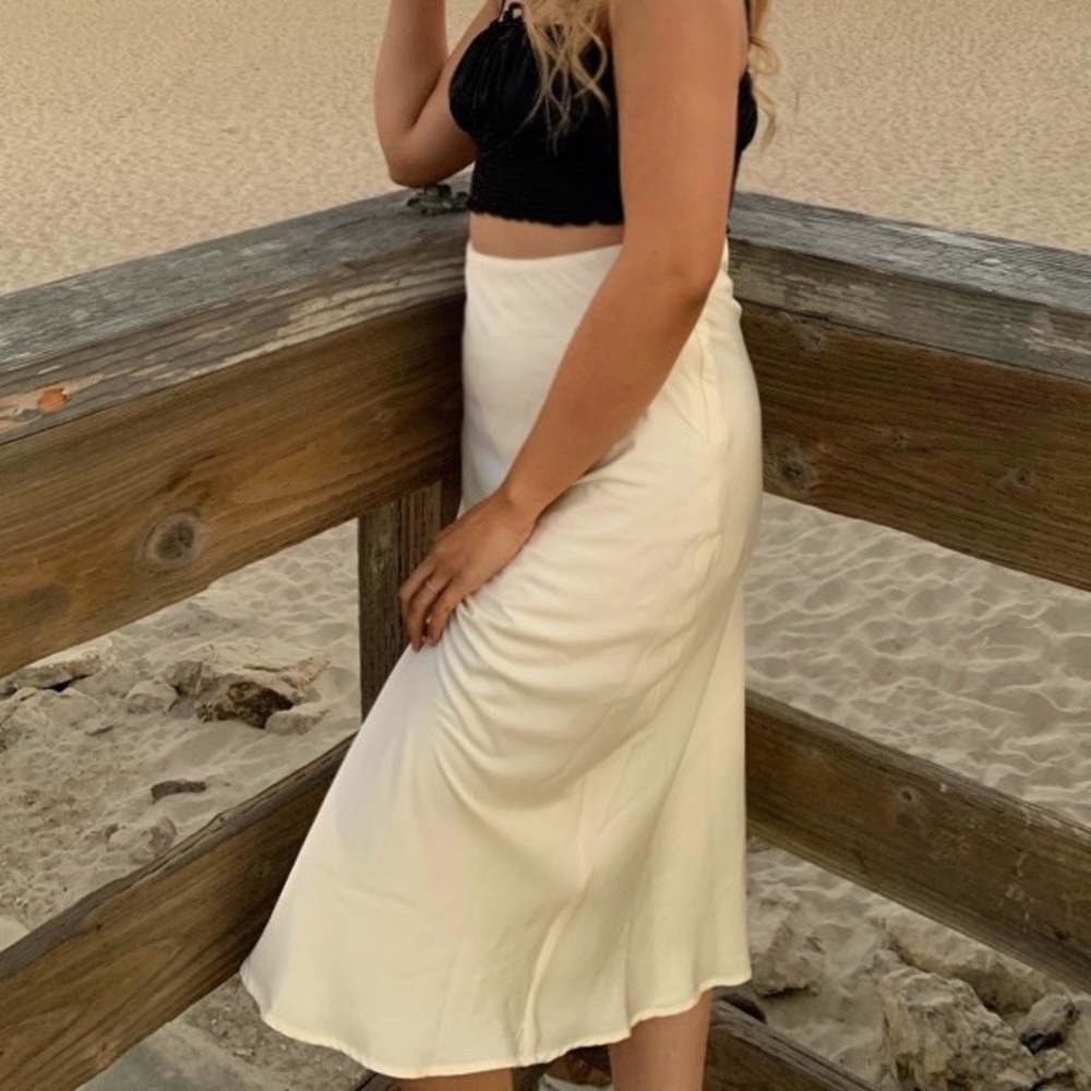 Midi slip skirt